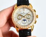 TW Factory Vacheron Constantin Traditionnelle 9100 Movement 316L Steel Gold/White Face Watch